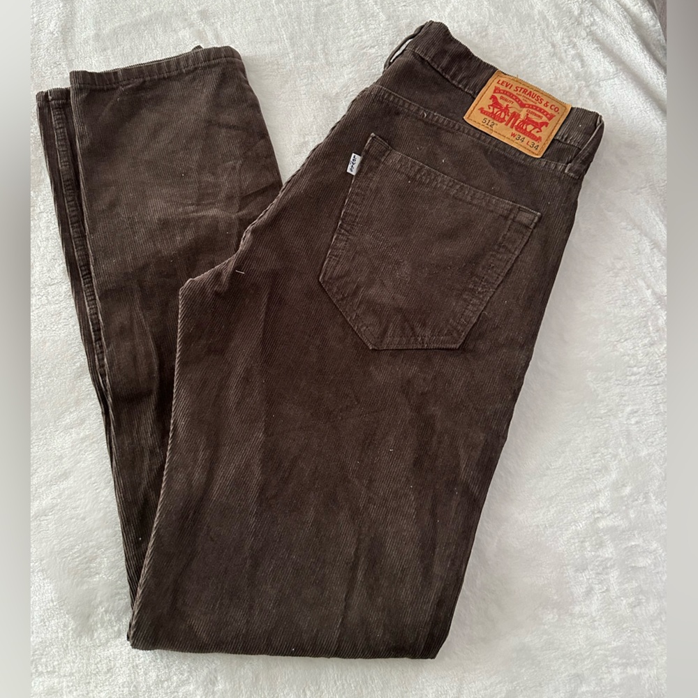 Levi's 512 Men's Brown Corduroy Pants Like New